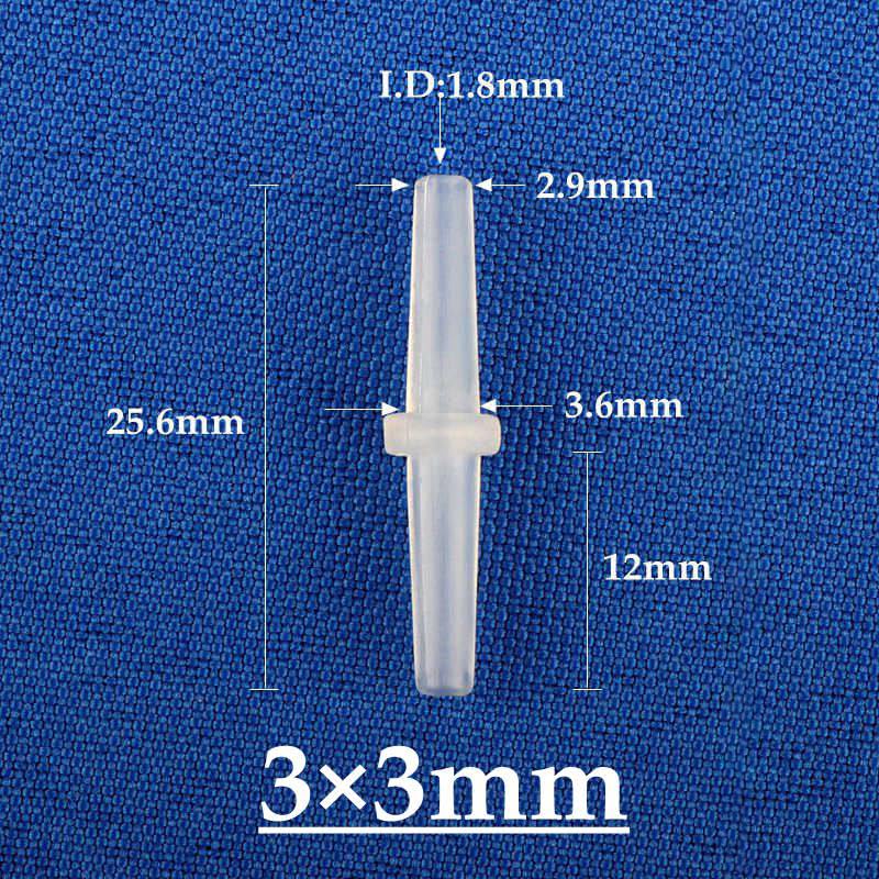 5 piezas de conectores de púas de PE de grado alimenticio de 3 a 14 mm for acuario, tanque de peces, bomba de aire, manguera, conector de acoplamiento igual for tubería de agua blanda(3mm Flat,200pcs)