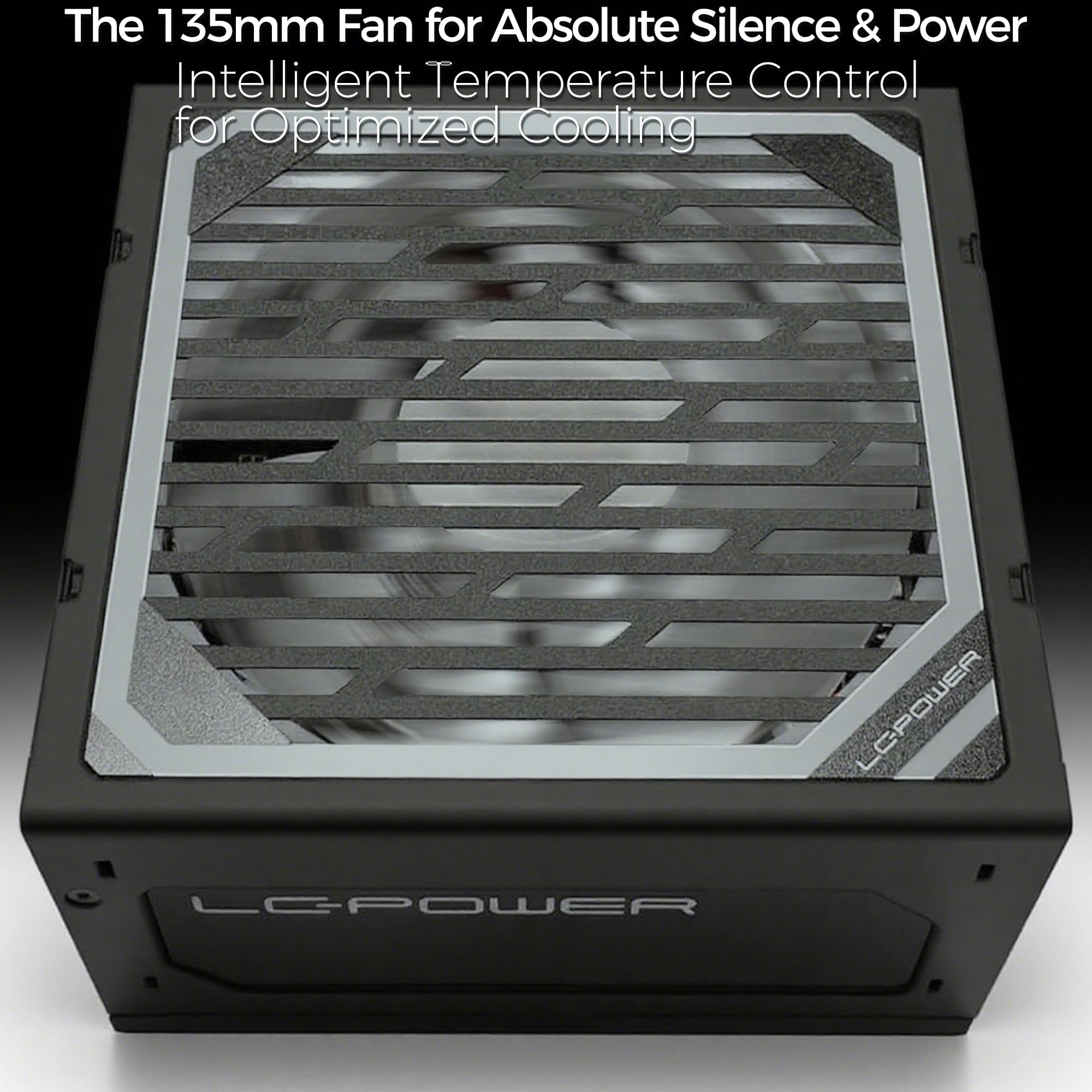 LC-POWER Alimentatore 750 Watt ATX 3.1 - Alimentatore Modulare con 80 PLUS GOLD - PSU per Gaming e Workstation, Nero con Ventola 135mm e Protezione Sicurezza