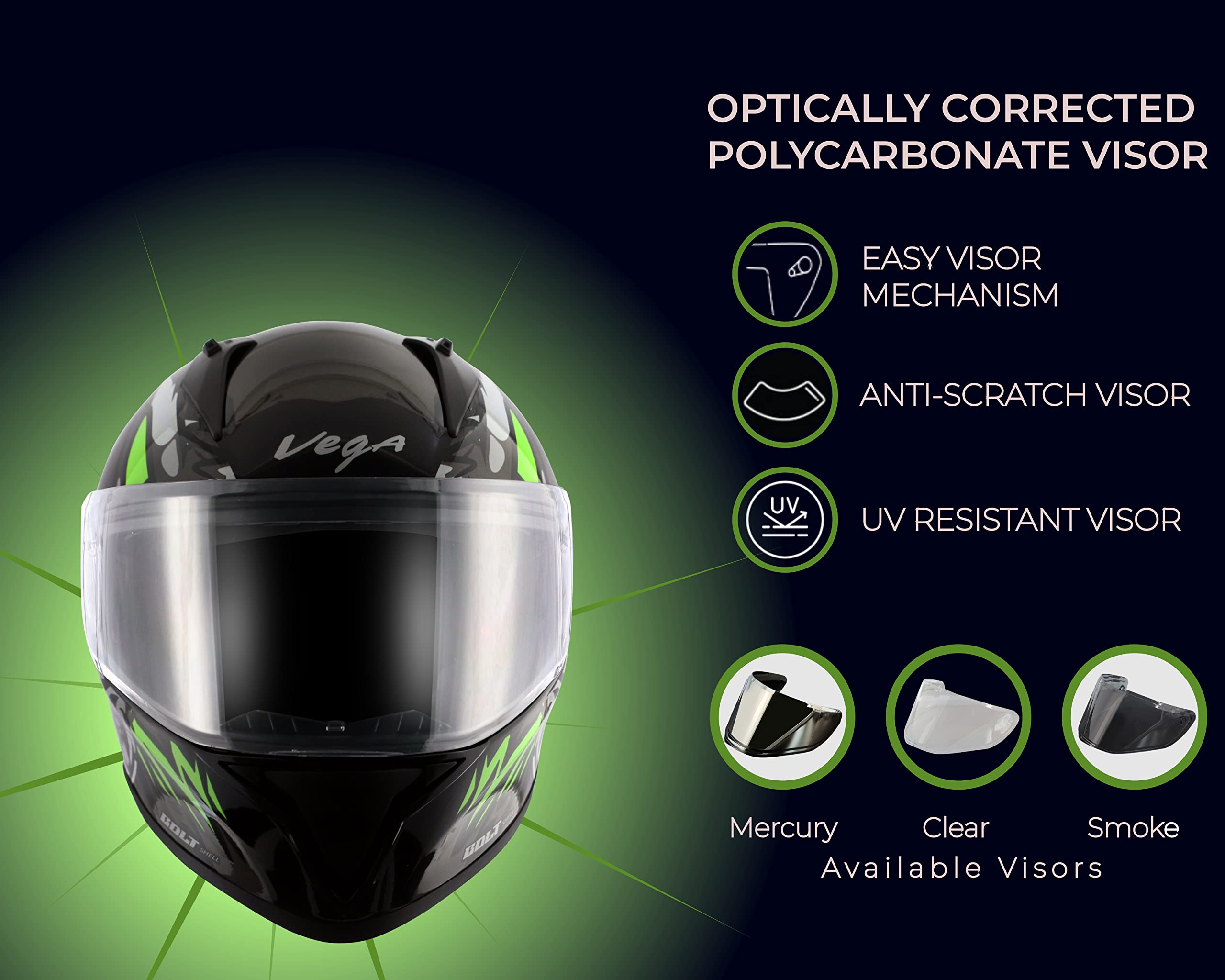 Vega Bolt Bunny Black Green Helmet L Desertcart Seychelles