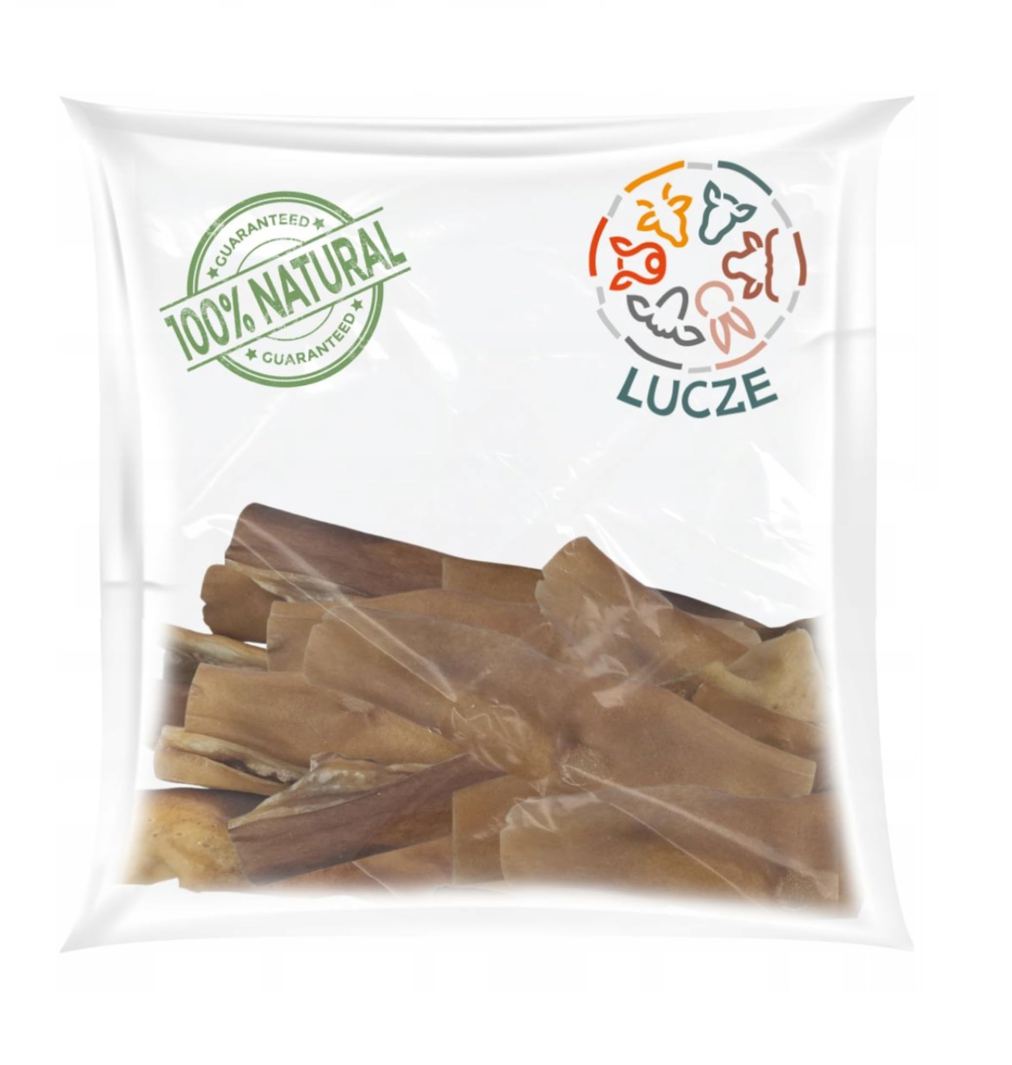 Skóra wołowa dla psa 15cm, 500g, naturalny Przysmak do żucia suszony powietrzem, Gryzak dla małych i dużych Psów, bez konserwantów i sztucznych dodatków, Polska Produkcja