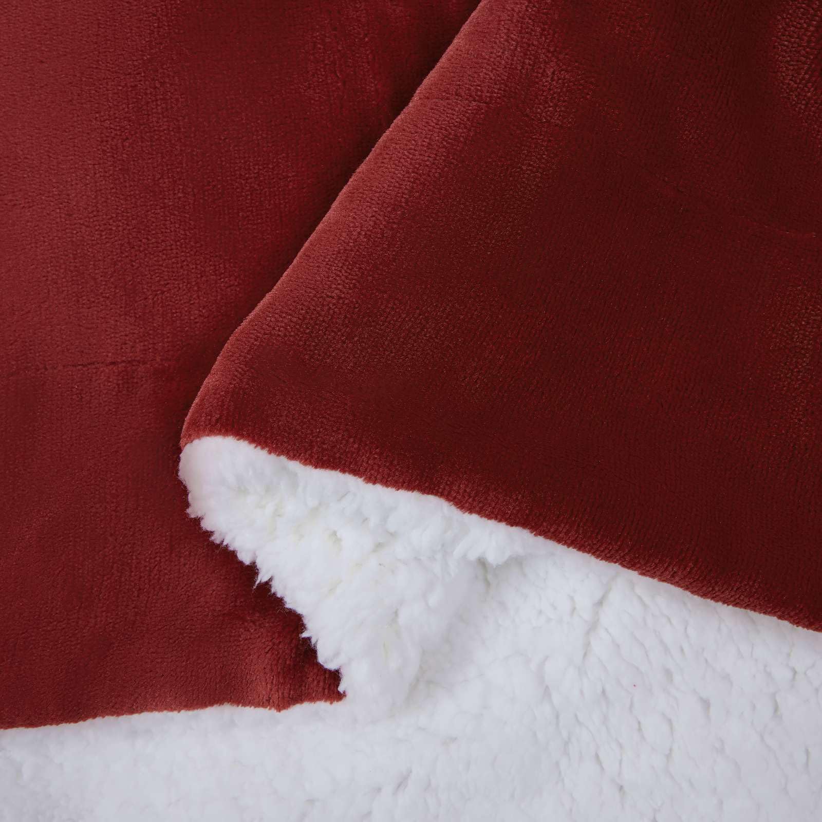 Manta polar burdeos, 150 x 200 cm, paño ligero para sofá