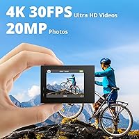 Vista 2 de Cámara de acción Akaso Brave 4 4K 20MPcon Wifi, sensor Sony Ultra HD con EIS 100 pies, sumergible, impermeable, con 2 baterías y kit de accesorios