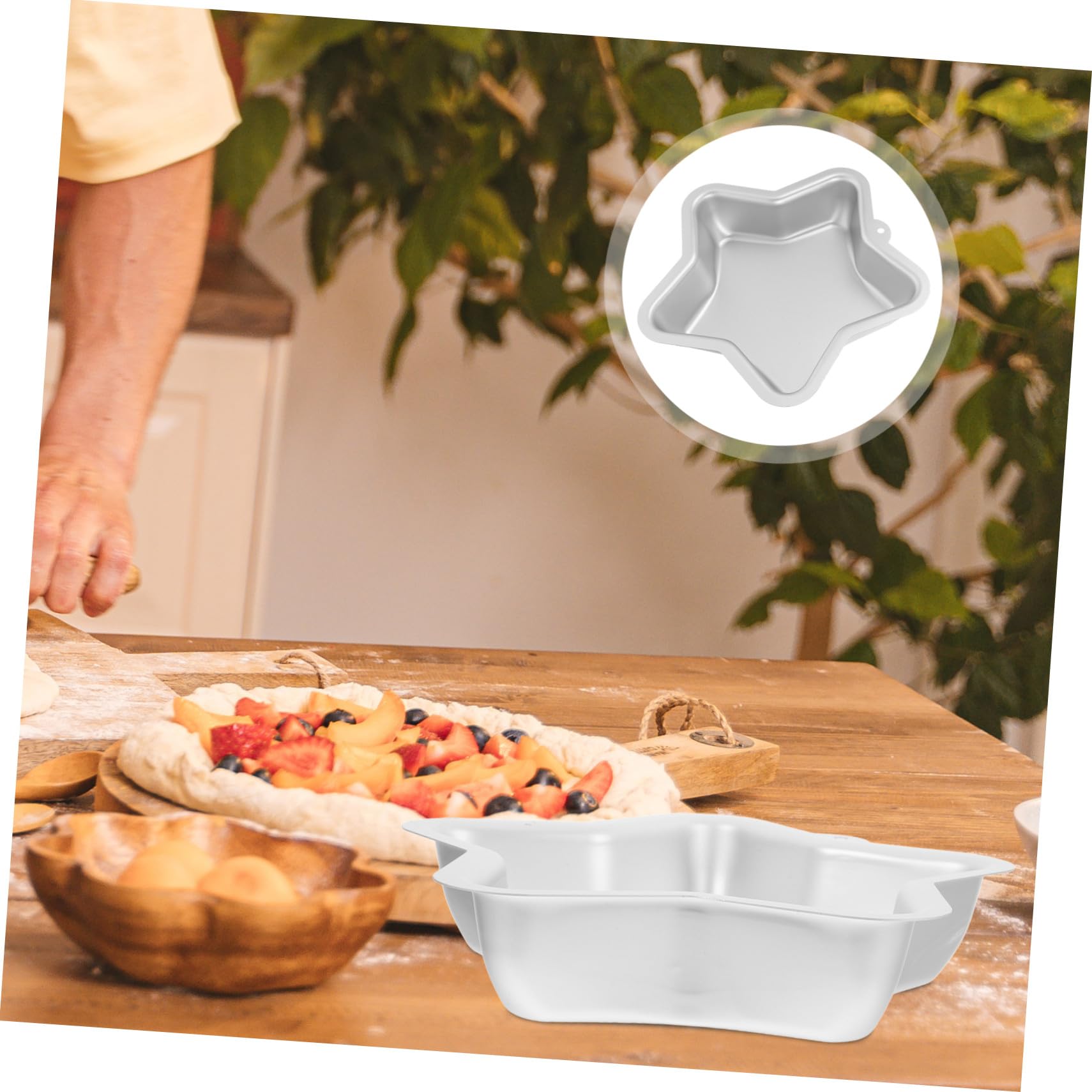 PRETYZOOM Lot De 2 Moules À Gâteaux En Forme D'Étoile Argentés