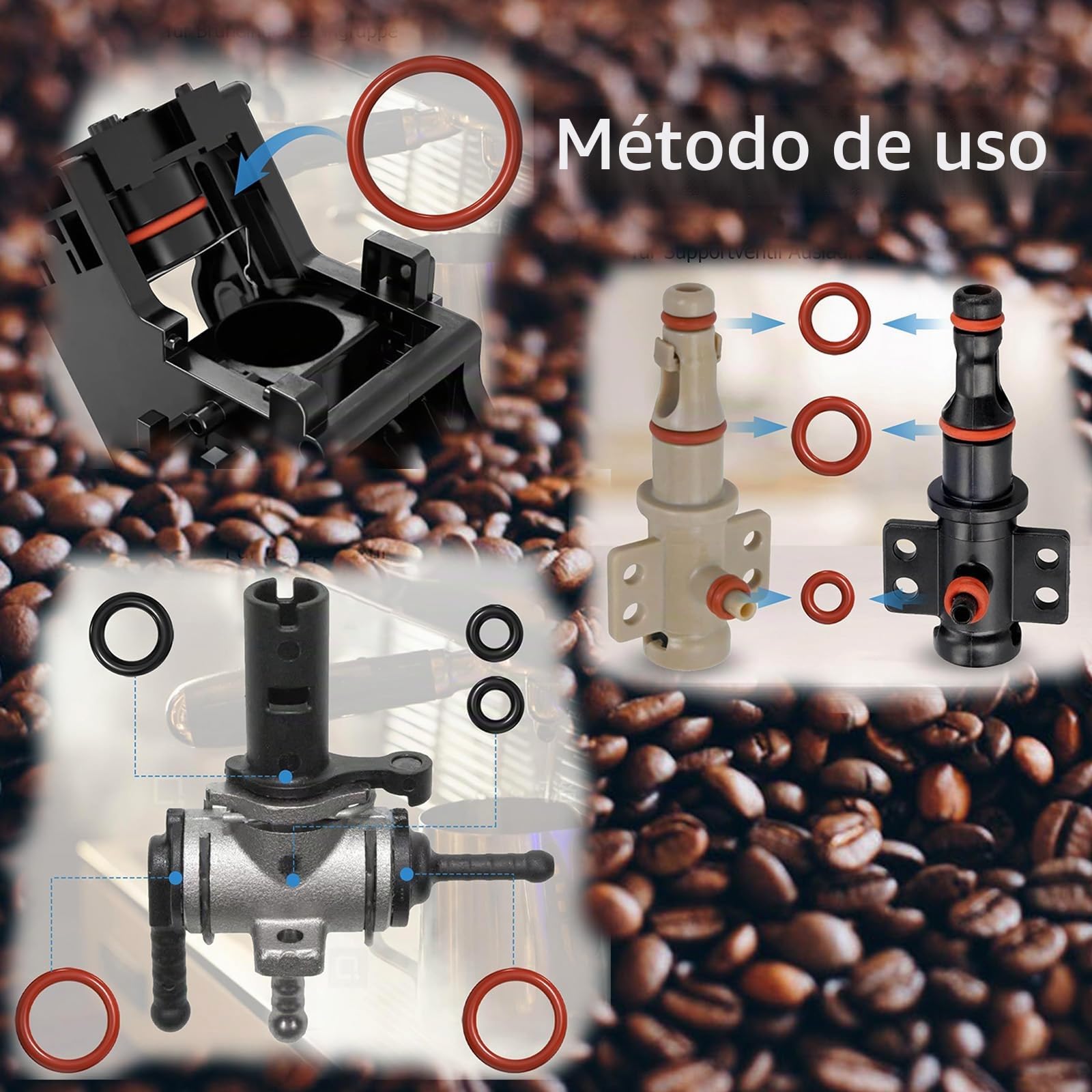 Philips Saeco Saeco Gaggia Junta Tórica VMQ EPDM para Máquina de Café - Juego de 30 Sellos de Válvula de Vapor