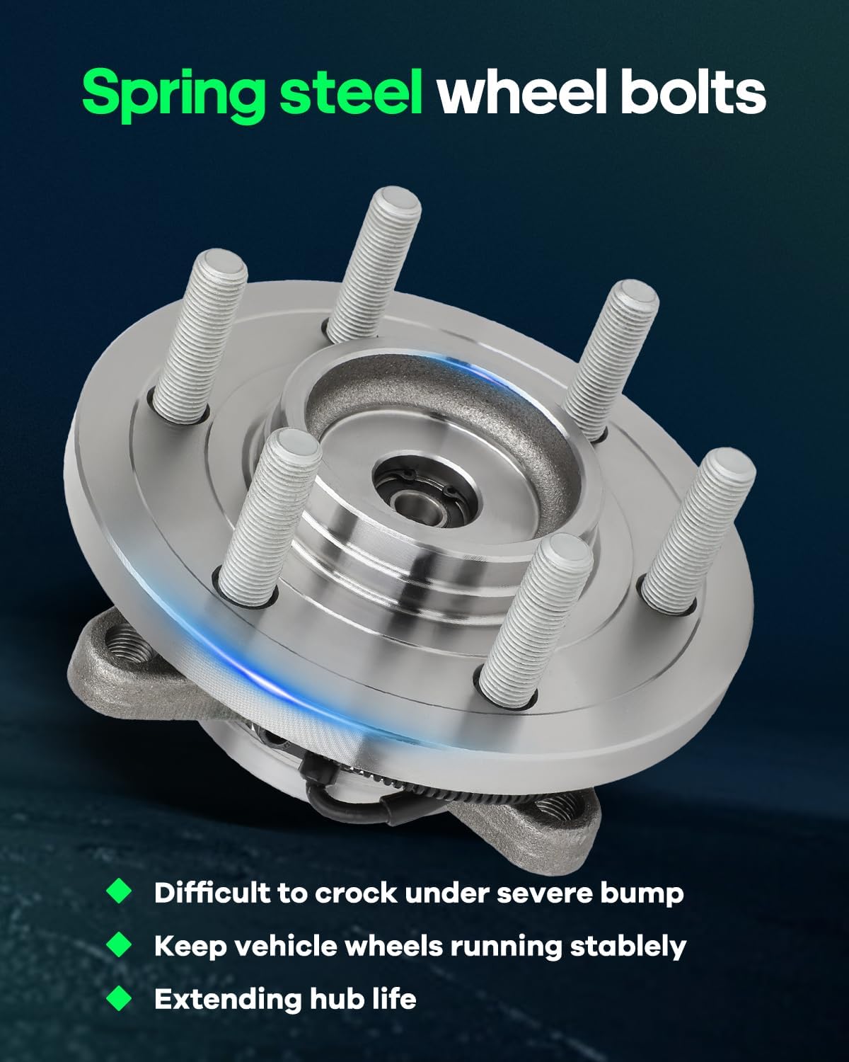 SCITOO 1 x Front Wheel Bearing and Hub Assembly 2015 2016 2017 For Ford For F-150,ABS 4WD 6-Lug 2.7L 3.5L 5.0L 515169