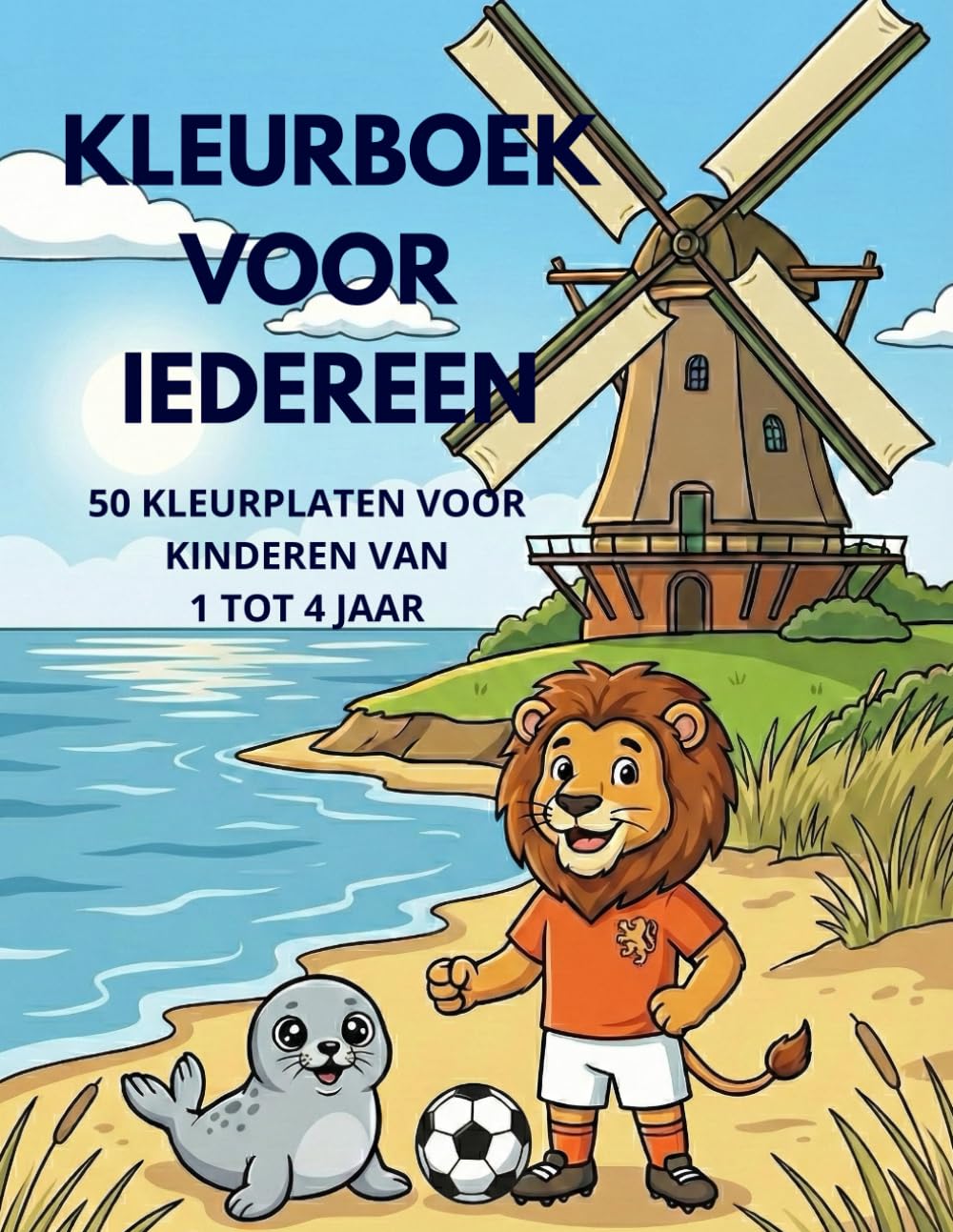 Kleurboek voor Iedereen: 50 Kleurplaten voor Kinderen van 1 tot 4 Jaar