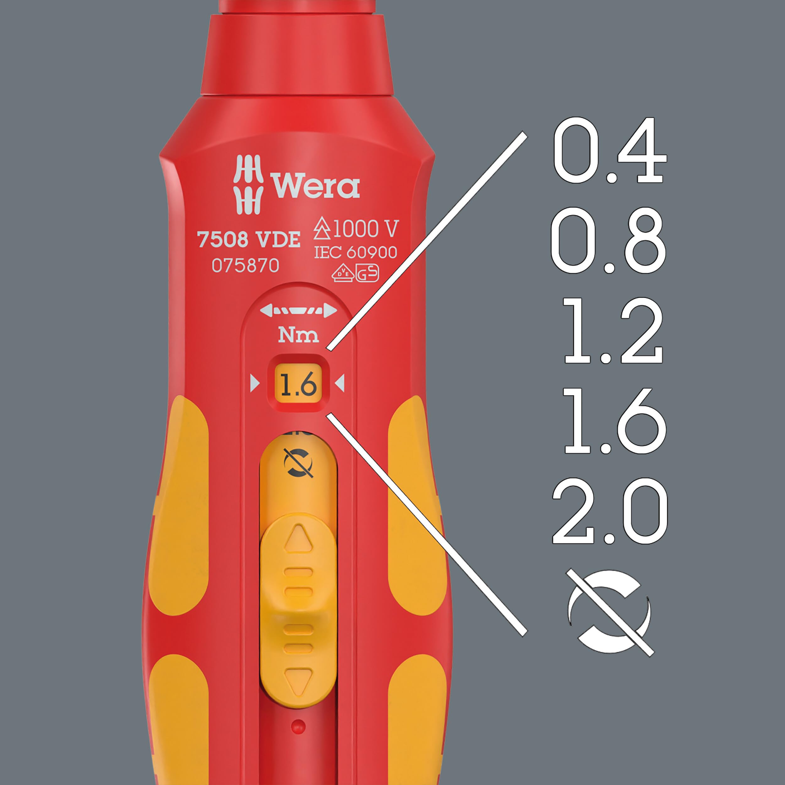 Wera 7508 VDE Kraftform Safe-Torque Speed Impugnatura dinamometrica