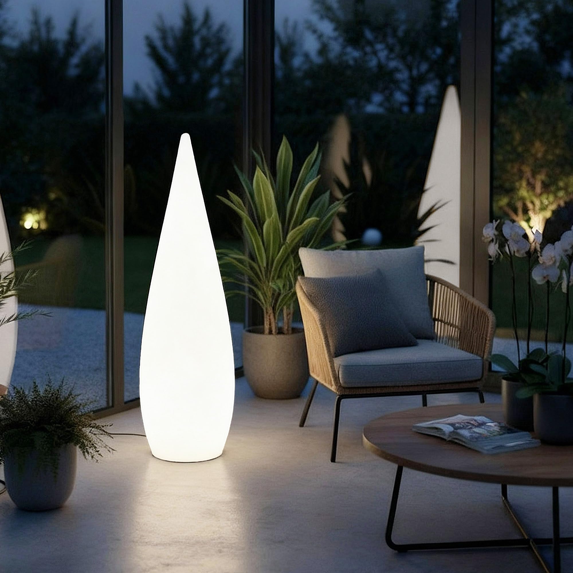 Arnusa Große Stehlampe Kegelleuchte 120 cm LED Sauna Lampe