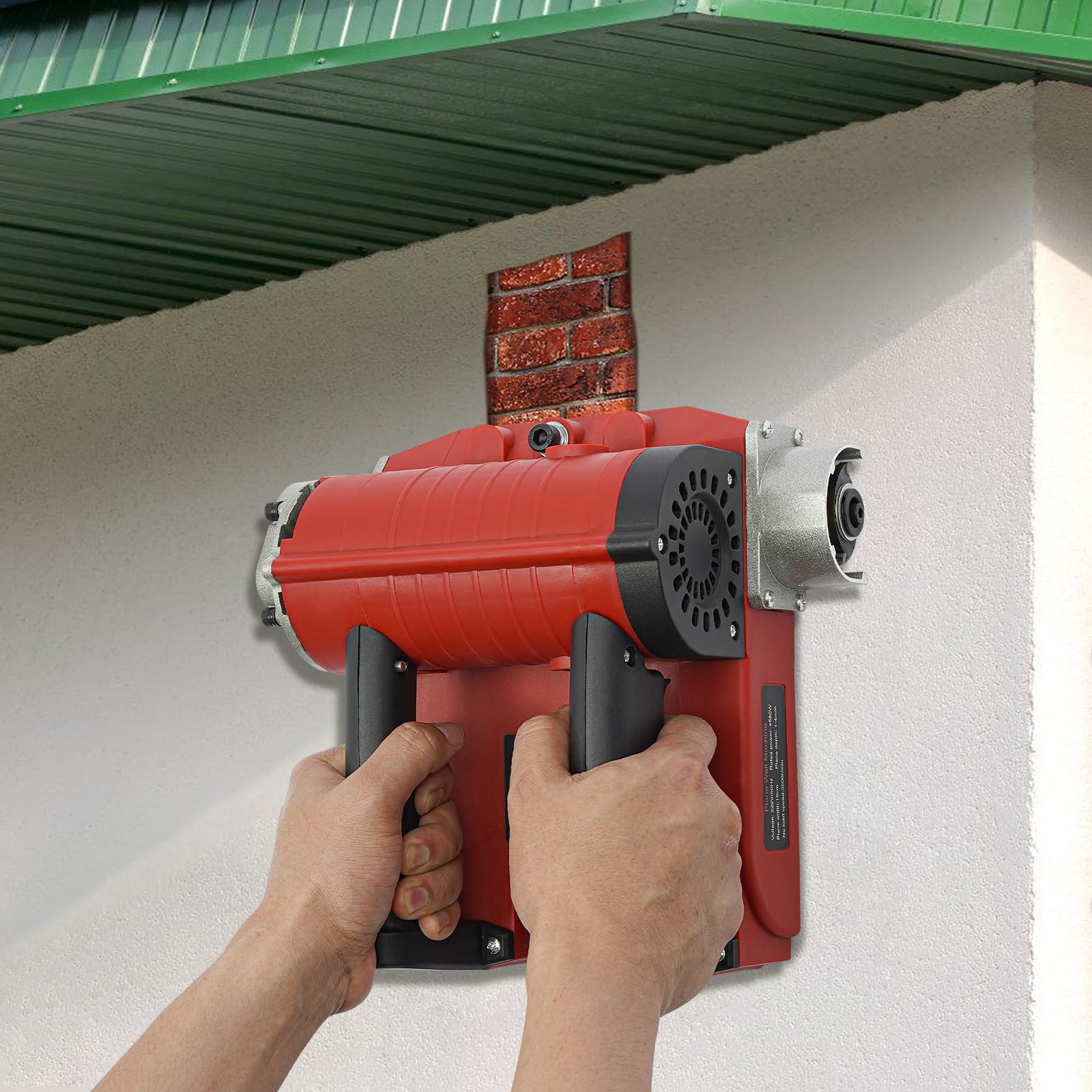 Elektryczna strugarka ścienna 4580 W, szerokość 15 cm, strug ręczny, regulowana głębokość strugania 1-4 mm, 3500 obr./min