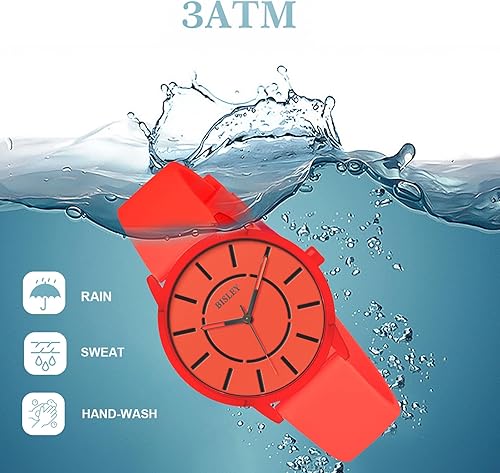 Miniatura 5 de Women's Watch Silicone Strap Casual Waterproof Quartz Watches Three Hands Watch Best Gift for Women Men