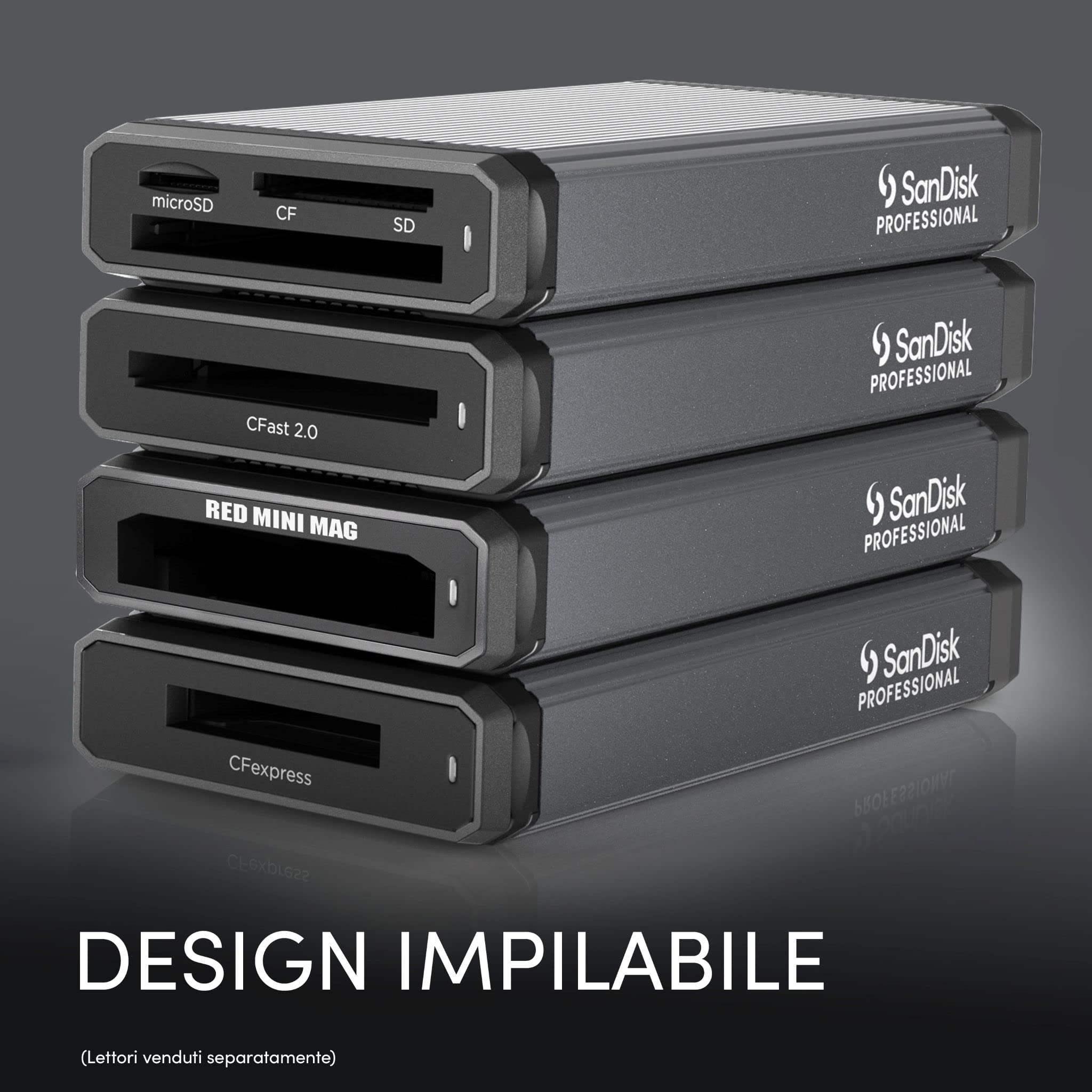 SanDisk Professional PRO-READER Multi-Card con trasferimenti di contenuti multimediali straordinariamente veloci, Nero