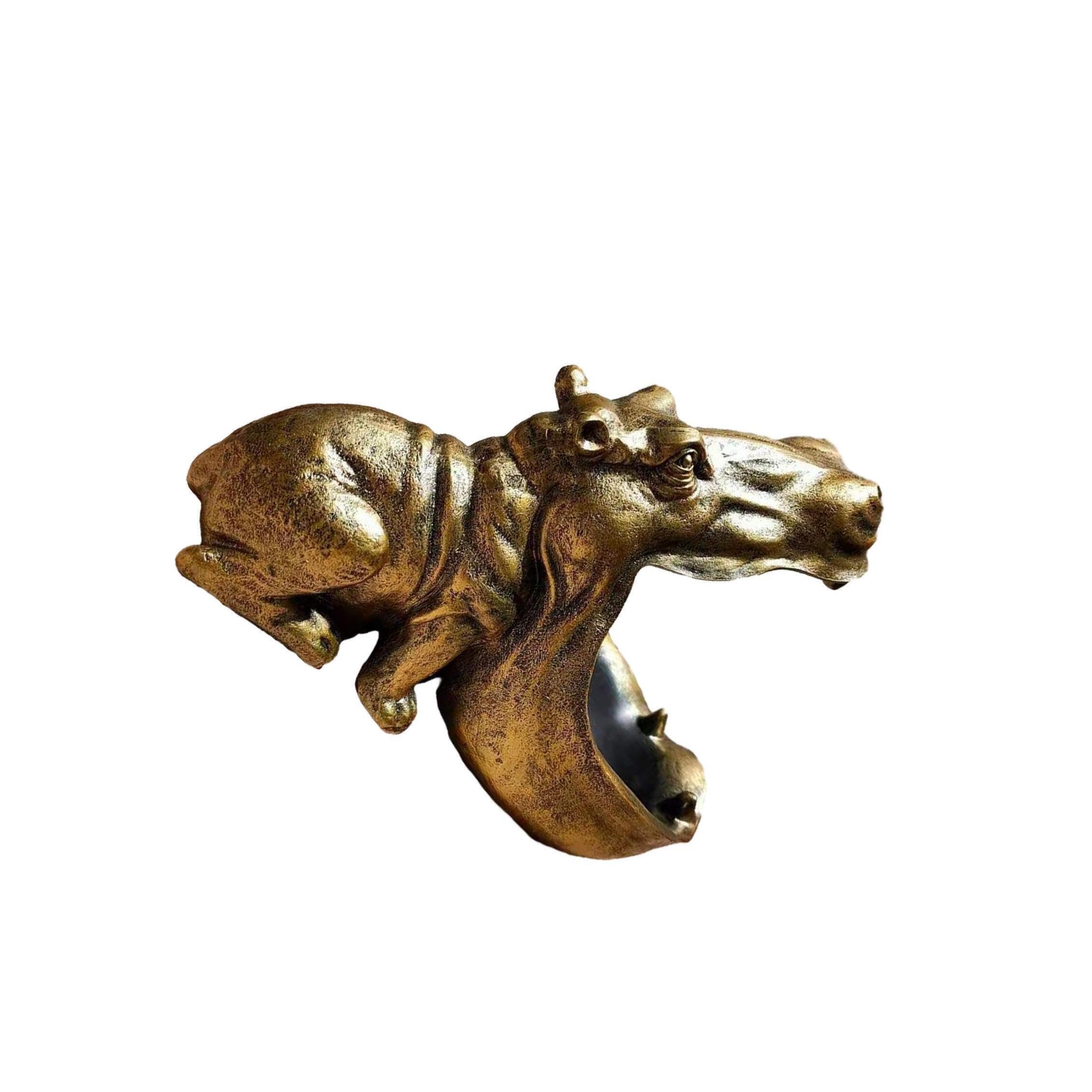 TWISAXC Fun Animal Figurine River Horse Statue Unique Candy Bowl For Office Desk Organization And Decor Animal Statue Is Not Only for Creative Craft And Table