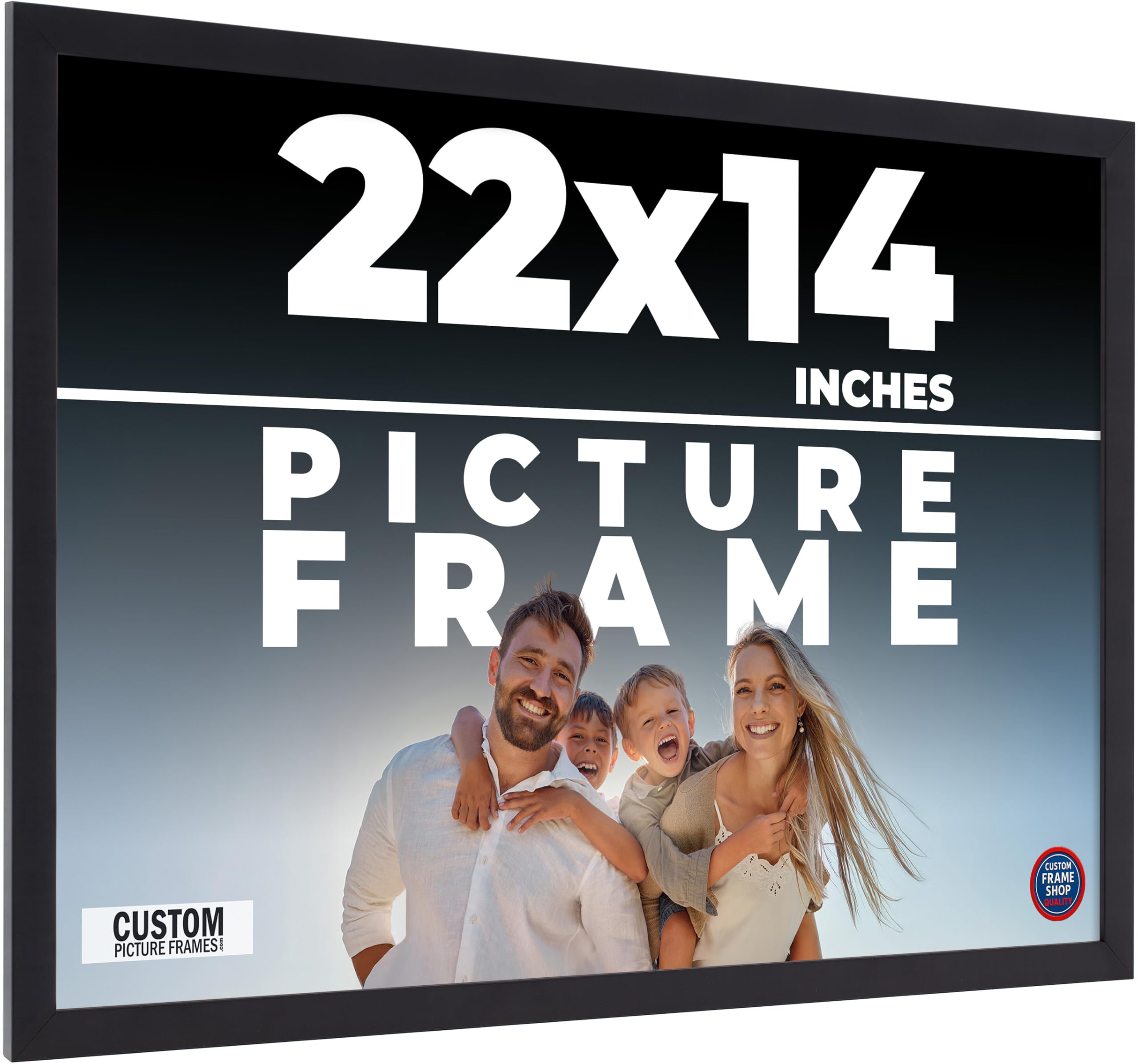 Amazon.com - 22x14 Frame Black Real Wood Picture Frame Width 0.75