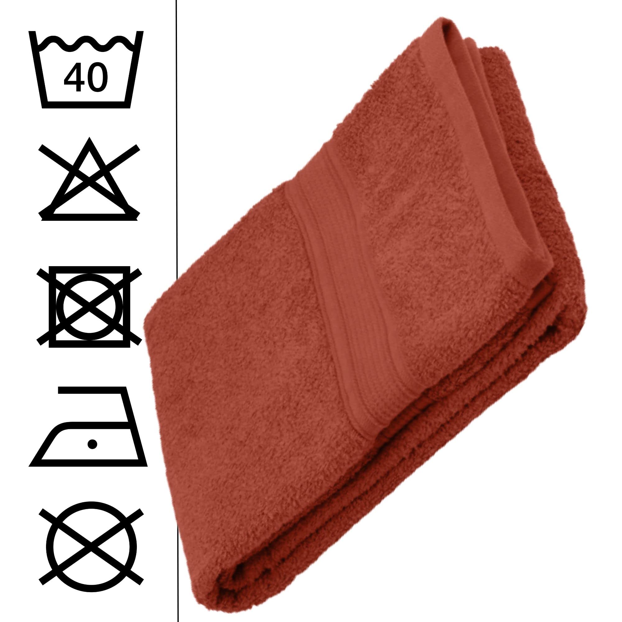 Asciugamano Da Bagno 70x140 Cm In Cotone Biologico - Colore Terracotta, Modello Laguna - Foto 2