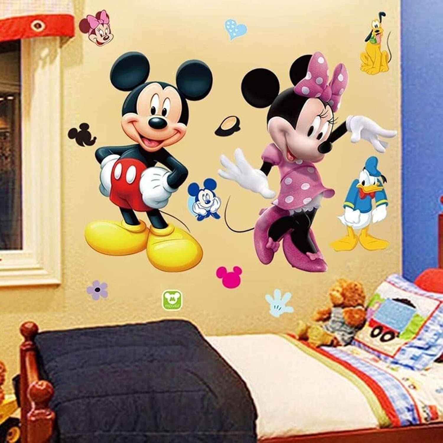 BPA® Mickey Minnie Mouse Kids Room Decor Wall Sticker Cartoon Mural Decal Home 1pc-28x20 in