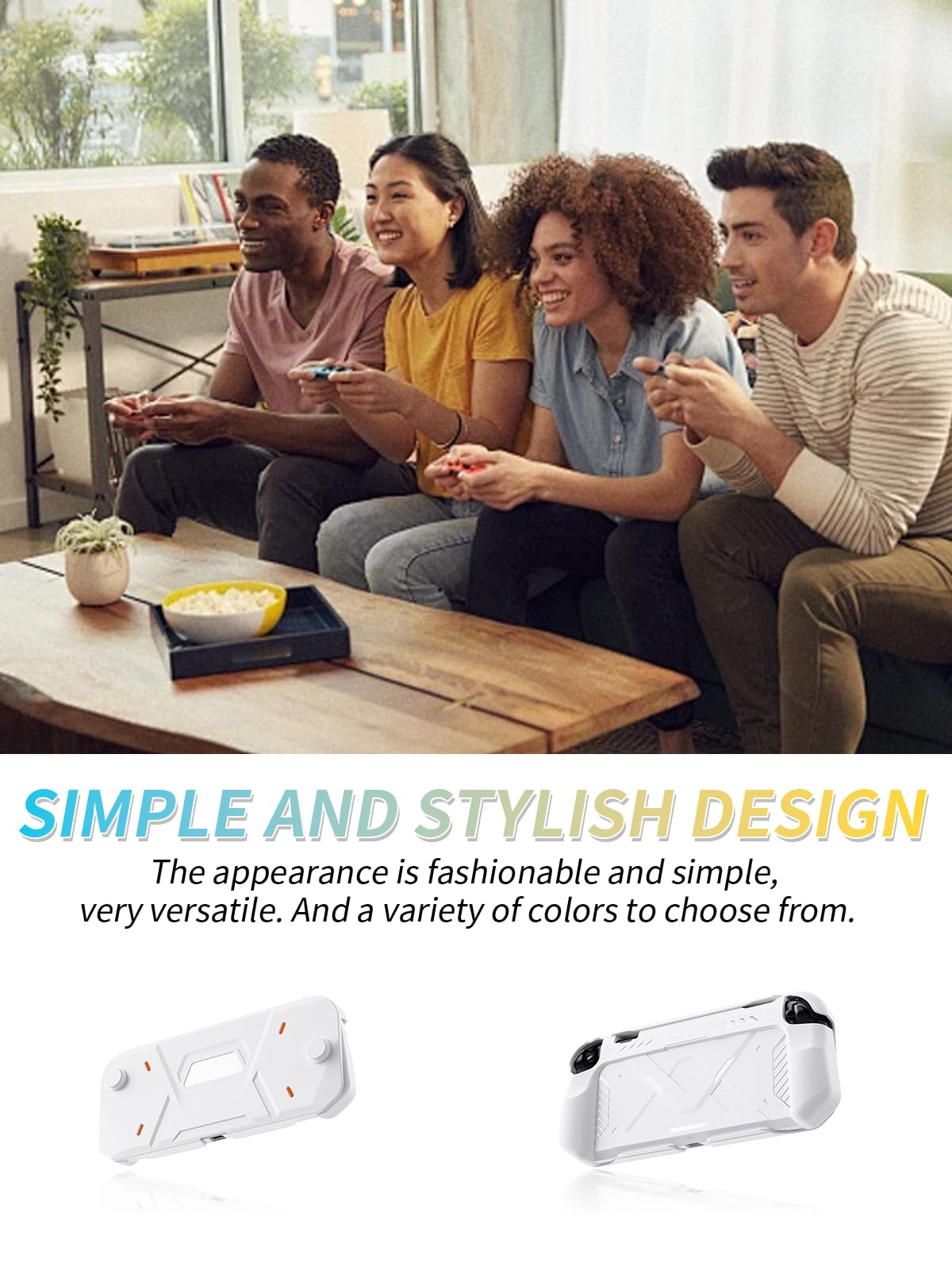 Cover per Nintendo Switch 2, custodia morbida in TPU e guscio rigido in PC per Switch2 con stile Mecha e protezione completa e design integrato, bianco
