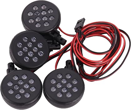 4 LED Lights Receiver Kit Plastic Shell Headlights for 1/5 BAJA Rovan Motor 5B RC Car Parts Accessories