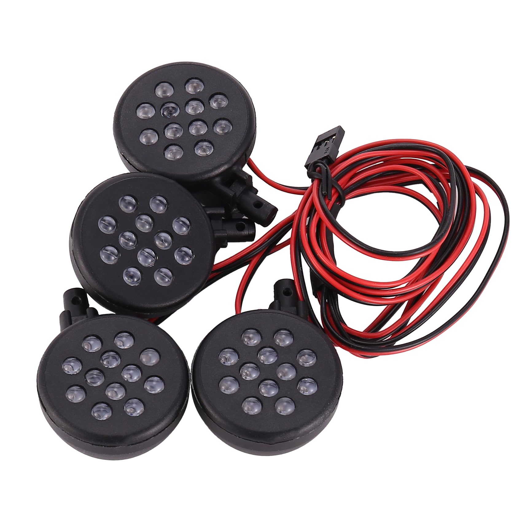 FEETER 4 LED Lights Receiver Kit Plastic Shell Headlights for 1/5 BAJA Rovan Motor 5B RC Car Parts Accessories