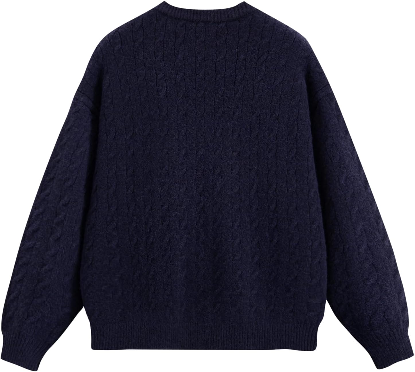 Aelfric Eden Womens Long Sleeve Cable Knit Sweater 2025 Fall Fashion Oversized Crewneck Pullover Loose Outfits - Image 3