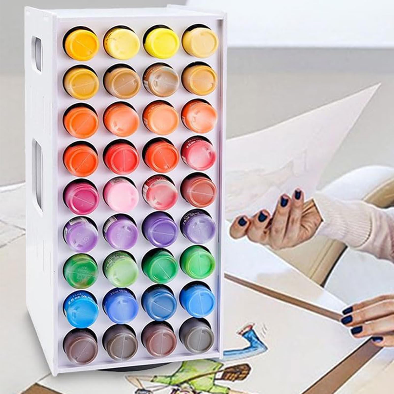 Organisateur pour le stockage des peintures artisanales