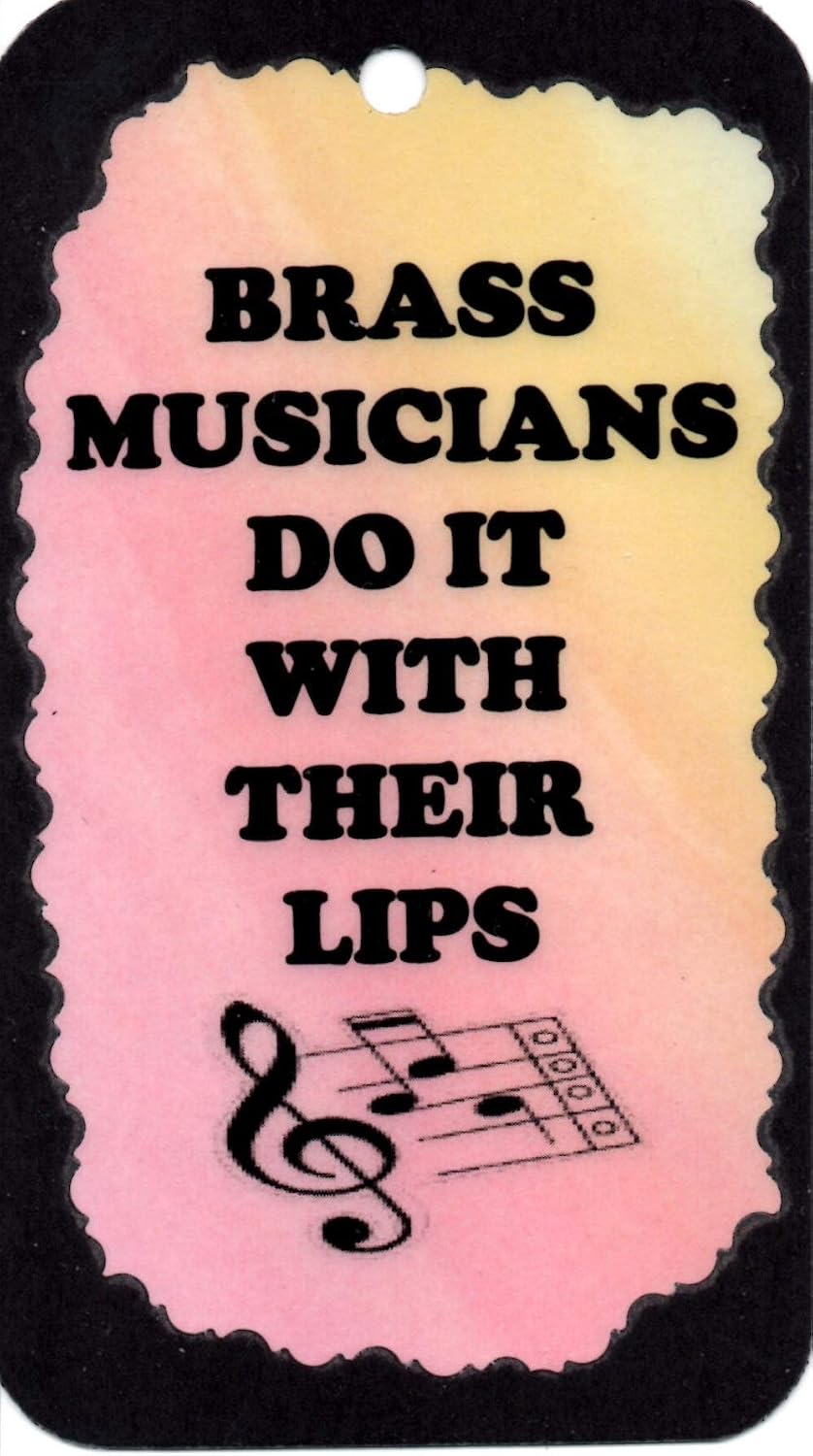 Set of 3 Music Notes Door Hanger, Wall Hanging Sign, Refrigerator Magnet. Musician, Band, Orchestra, Choir Gifts. 5037H Brass Musicians Do It with Their Lips