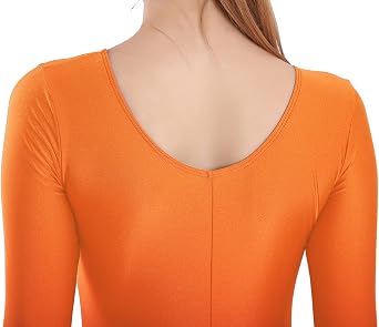 Adult Long Sleeve Plus Size Unitard for Women One Piece Dance Bodysuits 1201