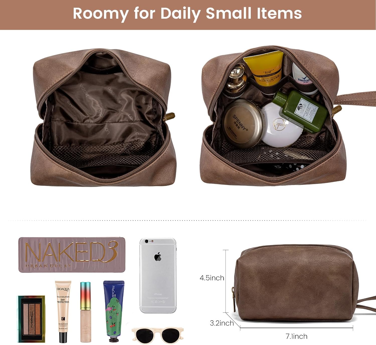 LOVEVOOK Laptop Bag for Women - PU Leather Vintage Laptop Tote Bag,15.6inch Large Capacity Computer bag with Clutch Purse for Business, Work, Office,Commute - Image 9