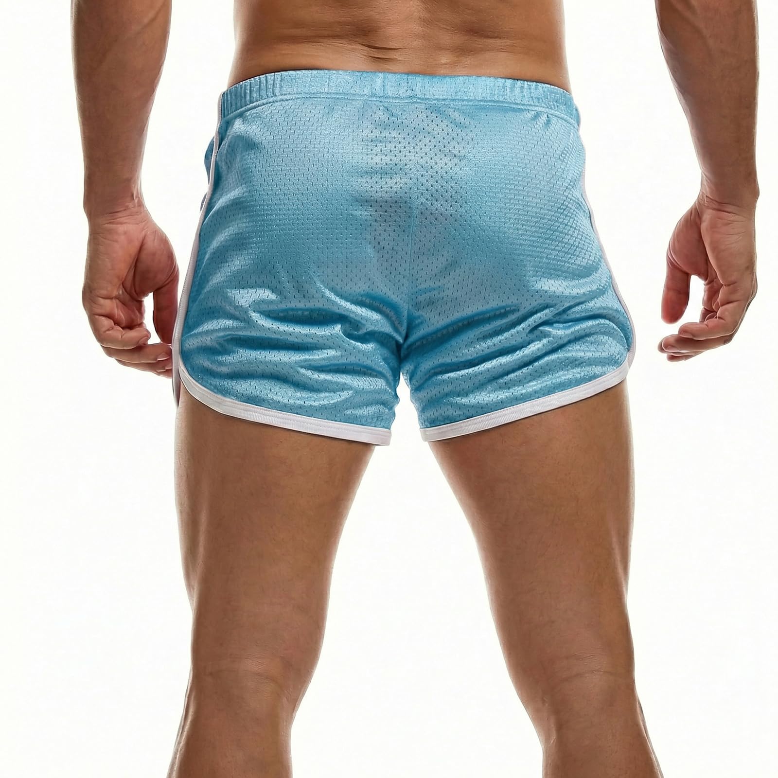 AIMPACT Mens Running Shorts Breathing Workout Gym Booty Short Shorts: X-Large Style 1blue