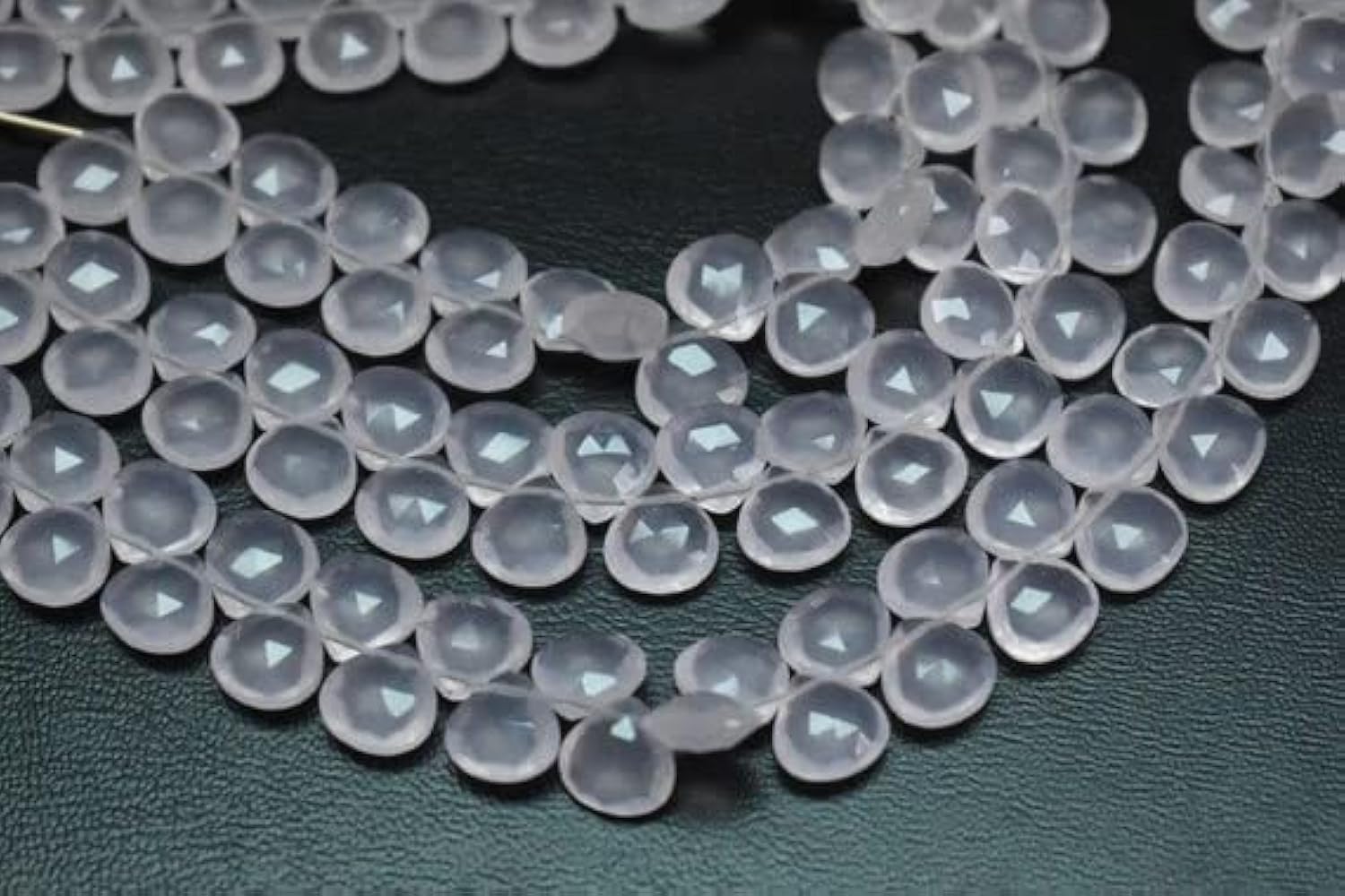 Quartz rose facetté perles coeurs de haute qualité pour bijoux de luxe