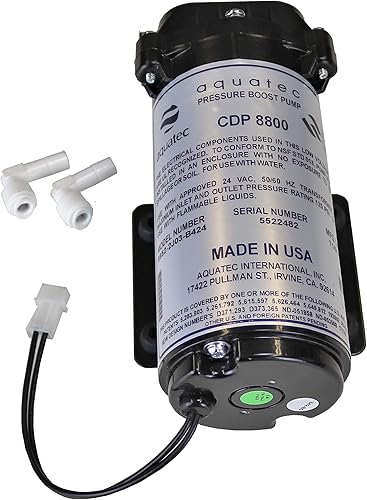 Bomba de presión de agua Aquatec 8800 serie 8852 (solo bomba), 2.6LPM 24VAC para aeroponía o sistemas de RO de 100GPD a 200GPD