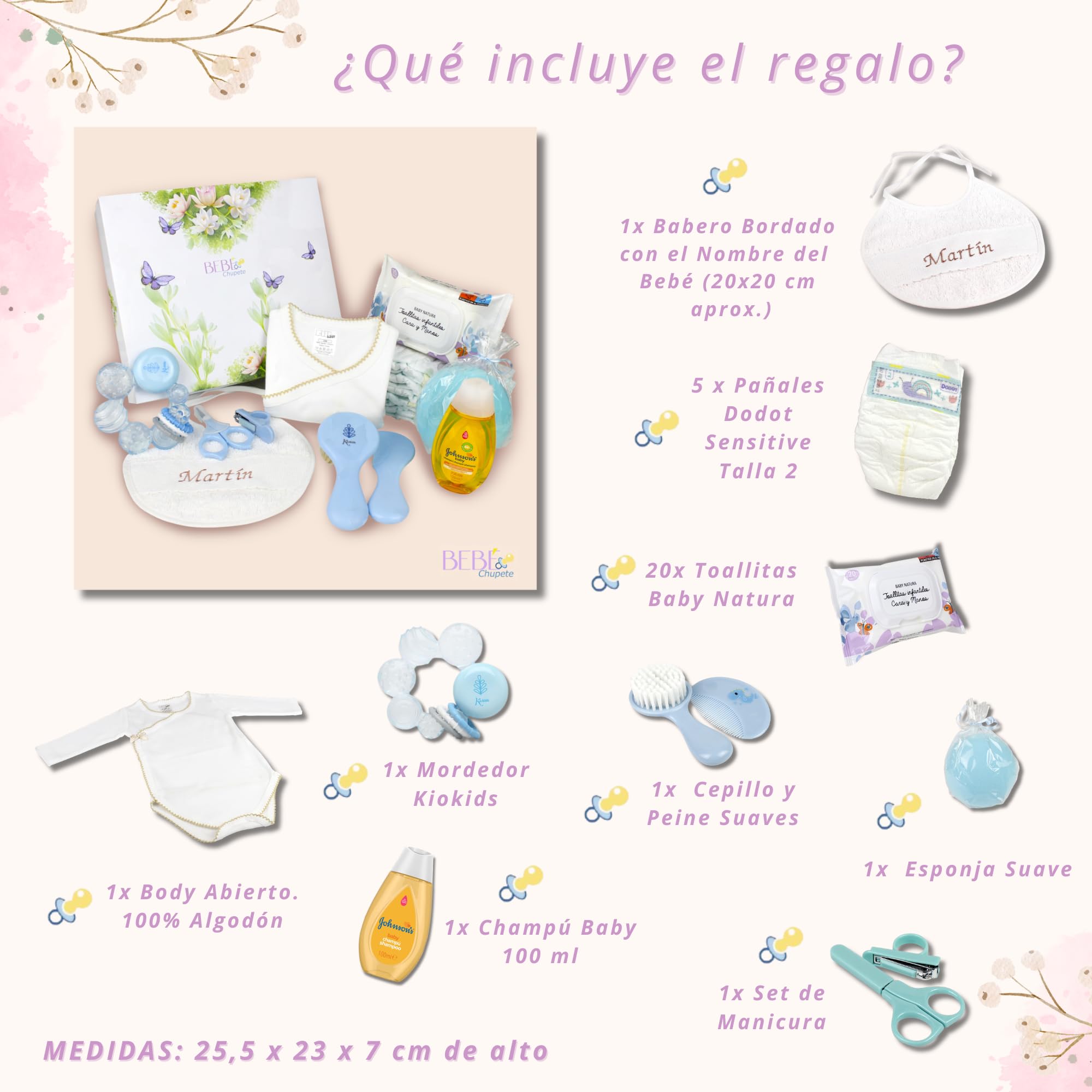 Regalo Bebe - Bebe Recien Nacido - Regalo Bebe Recien Nacido Niño PERSONALIZADO- Regalo para Bebes Recien Nacidos - Cesta bebe recien nacido niño - Cosas para Bebes Recien Nacidos -Baby Shower (Beige)