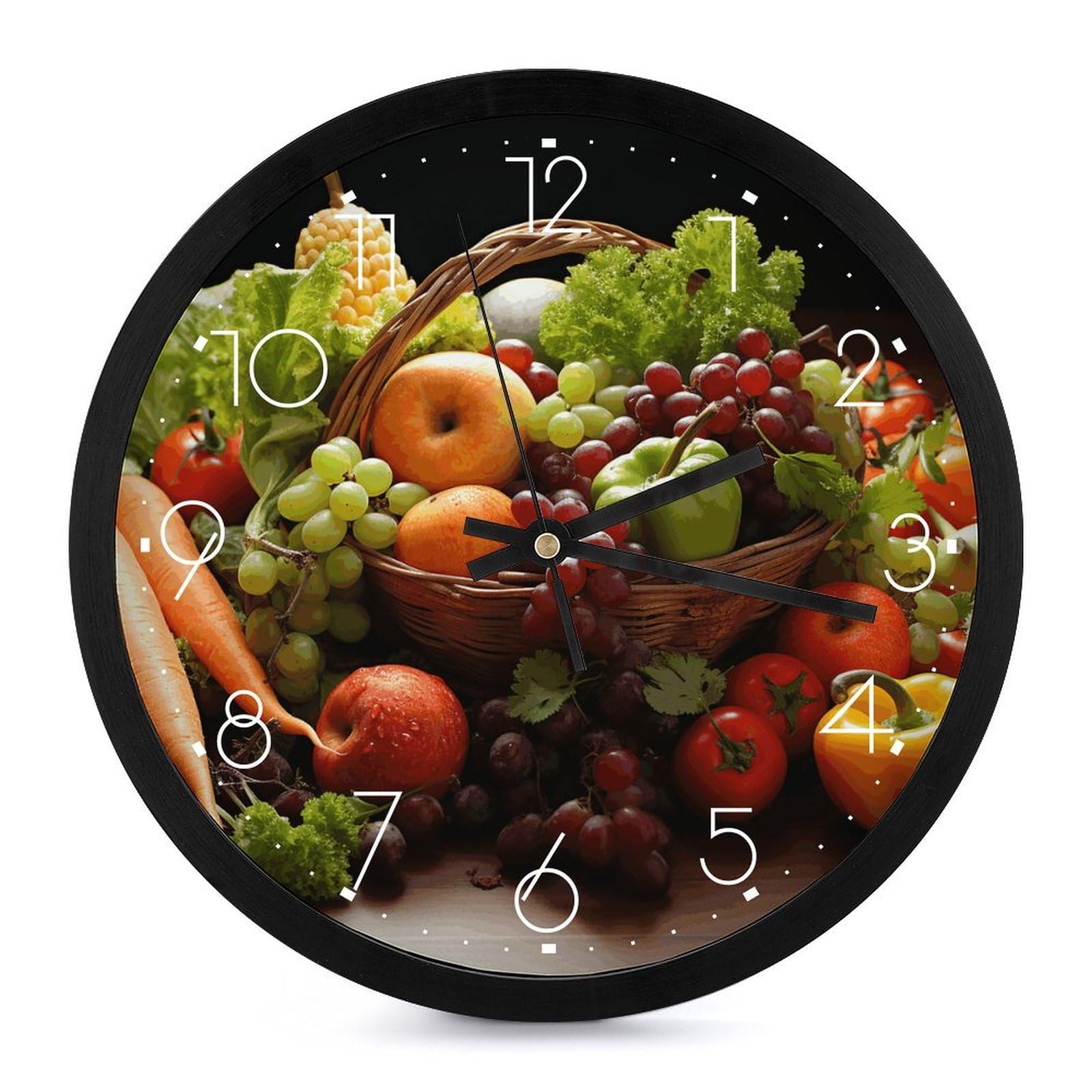Horloge murale sans tic-tac ronde de 25,4 cm pour éliminer les bruits