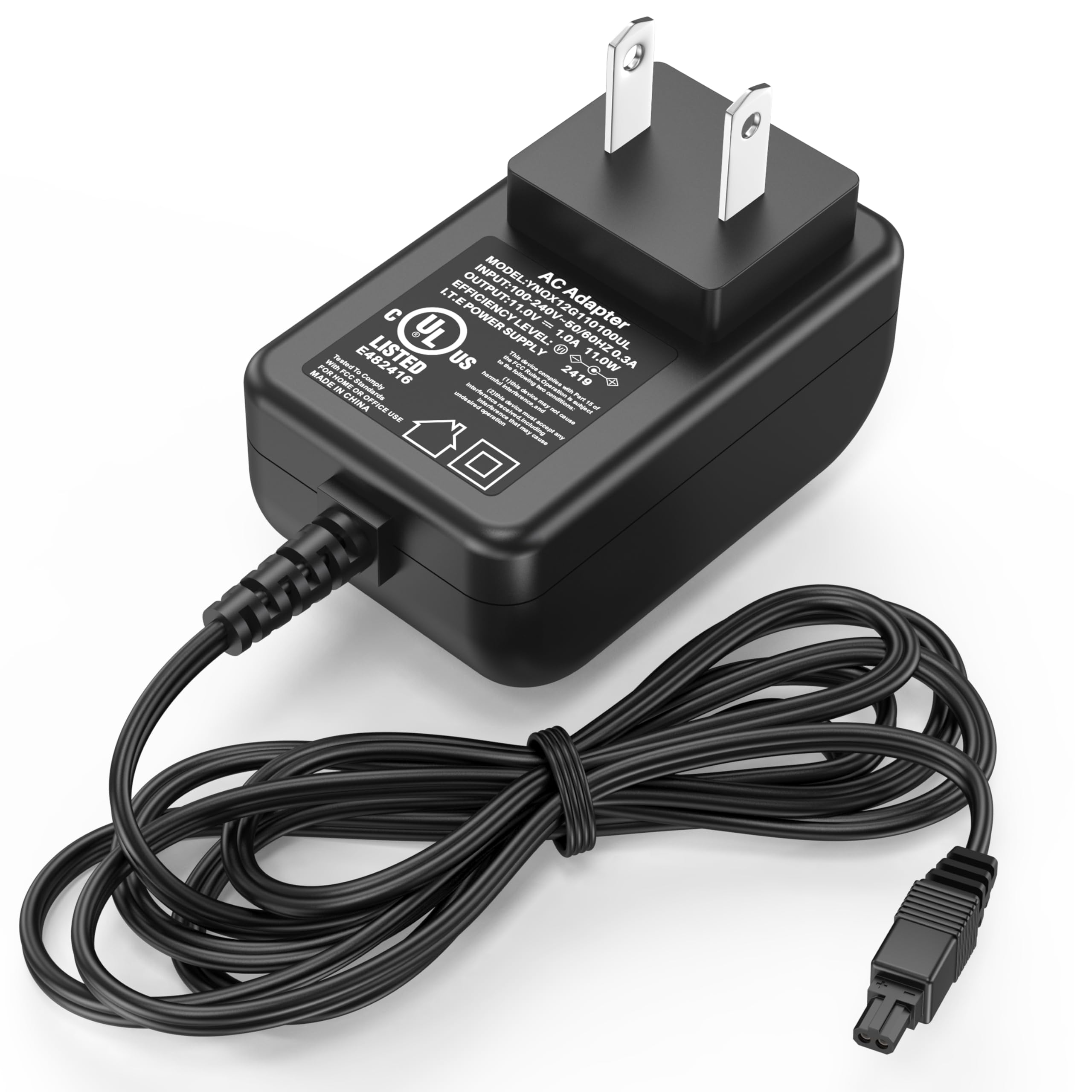 Cable de alimentación compatible con aspiradora Shark XA2950, V2950, V2945Z, YLS0041T110025, YLS0041 T110025, cargador para aspiradora Shark XA2950, V2950, con certificación UL.