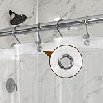 Barossa Design Linge de douche en plastique clair - Prime PEVA Linge de douche Rideau avec Gommets résistants à la rouille et 3 Aimants, imperméables mignon léger Standard Taille Rideaux de salle de bains - Effacer