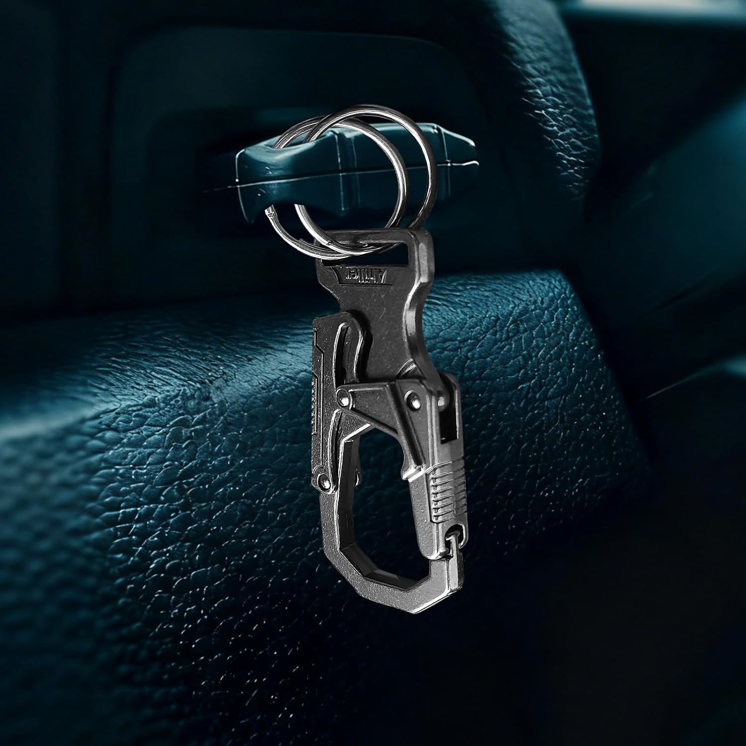 Ahiller Carabiner Clip Double-Lock Design,3”Keyring Zinc Alloy Car Keychain Camping Cycling Backpack Accessories - Image 4