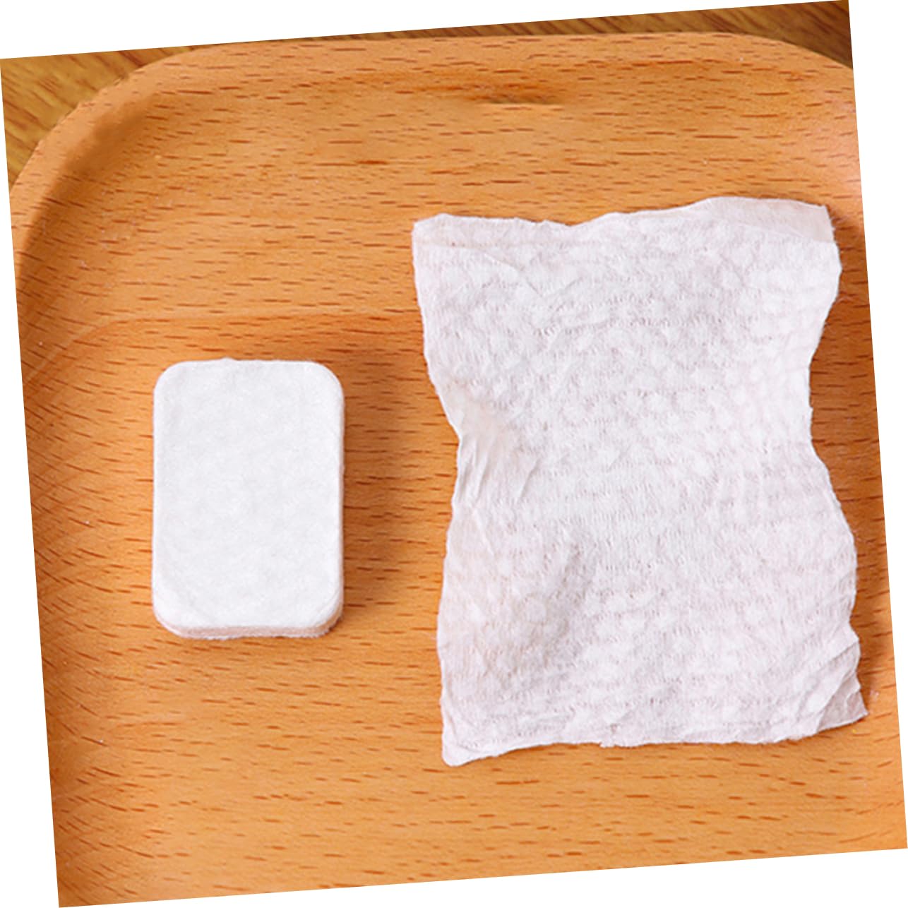 VICASKY Dischetti Struccanti Compressi Non Tessuto Bianco 50 Pezzi per Rimozione del Make-up e Assorbimento Olio per Viso e Occhi di Donne