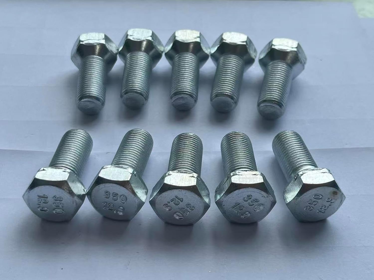 10PCS Front Rear Wheel Bolt Lug Studs 1/2-20 Bolts - 3/4 in. Hex, 1 in. Length Compatible with 610-350 Universal Fit for Some Trailer Tractor Truck Car