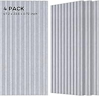 Vista 20 de Paneles acústicos grandes de dos capas, paquete de 4 paneles acústicos de 47.2 x 23.6 x 0.72 pulgadas, paneles acústicos de alta densidad, paneles