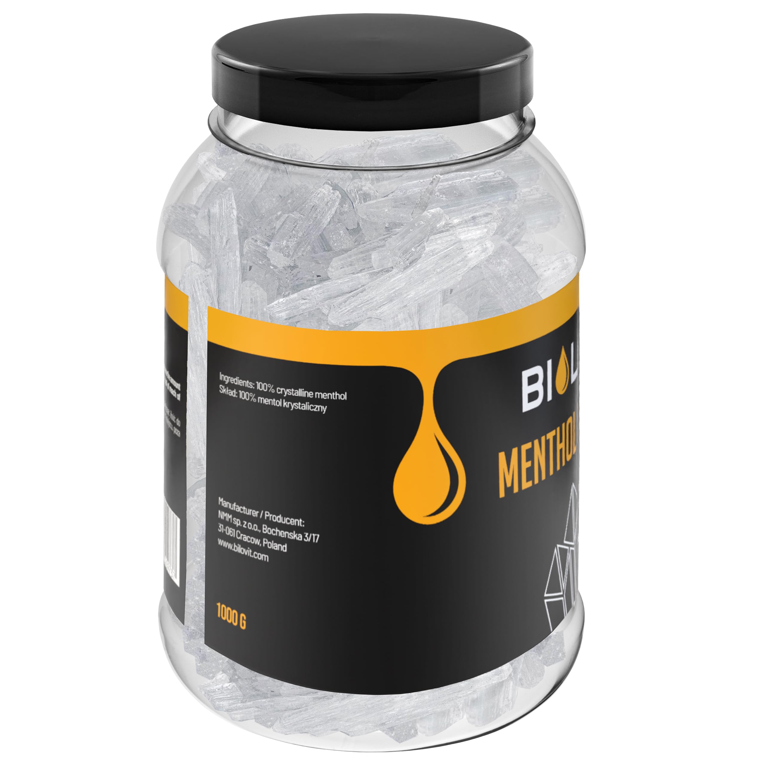 Bilovit Cristaux de menthol 1000 g 100% menthol cristallin pour sauna
