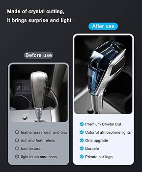 Amazon.com: IYZVKQLJW Crystal Handle Gear Shift Knob Gear