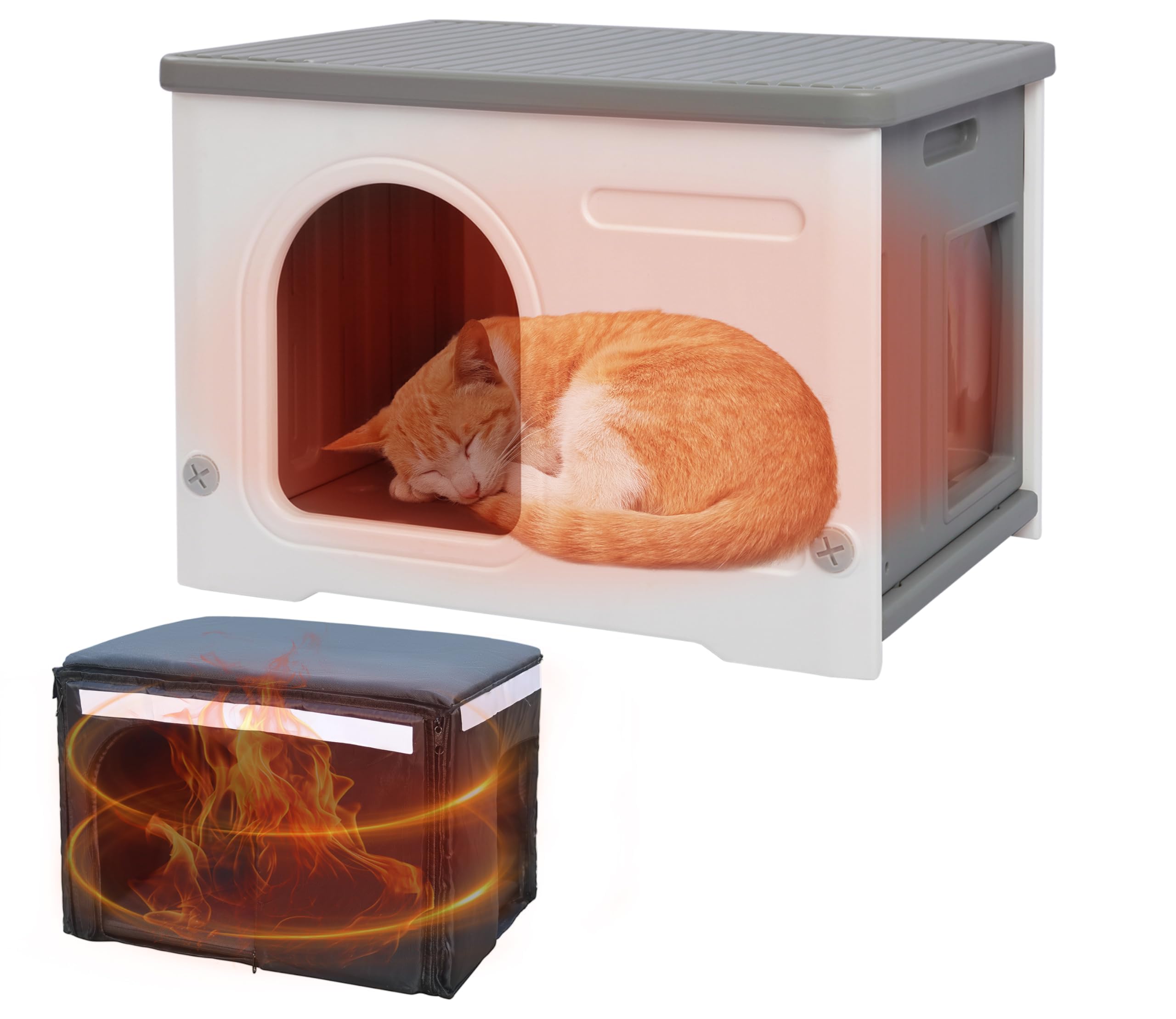 Katzenhaus Outdoor aus Kunststoff Isoliert Feral katzenhöhle