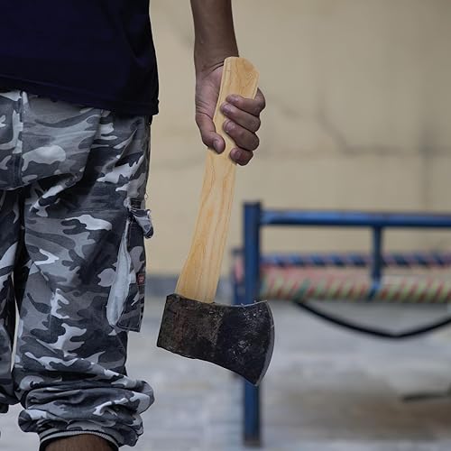 Miniatura 6 de DOITOOL Mango de hacha de madera de nogal 2 piezas - Reemplazo de hacha de campamento y hacha