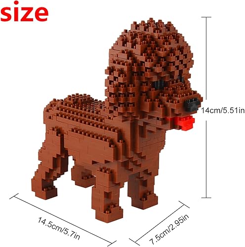 Miniatura 2 de Mini bloques de construcción Larcele de perros, ladrillos de juguete para construir mascotas, 950 piezas KLJM-02, Poodle, Poodle