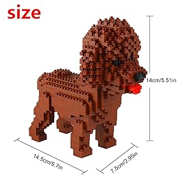Larcele Micro Dog Building Blocks Set Mini Pet Building Toy Bricks,950 Pieces KLJM-02 (Poodle)