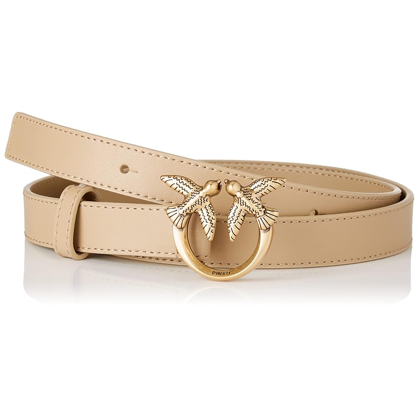 Immagine del prodotto Pinko Love Berry H2 Belt Vitello Set Cintura, Beige (D28q_Beige Safari-Antique Gold), M Donna