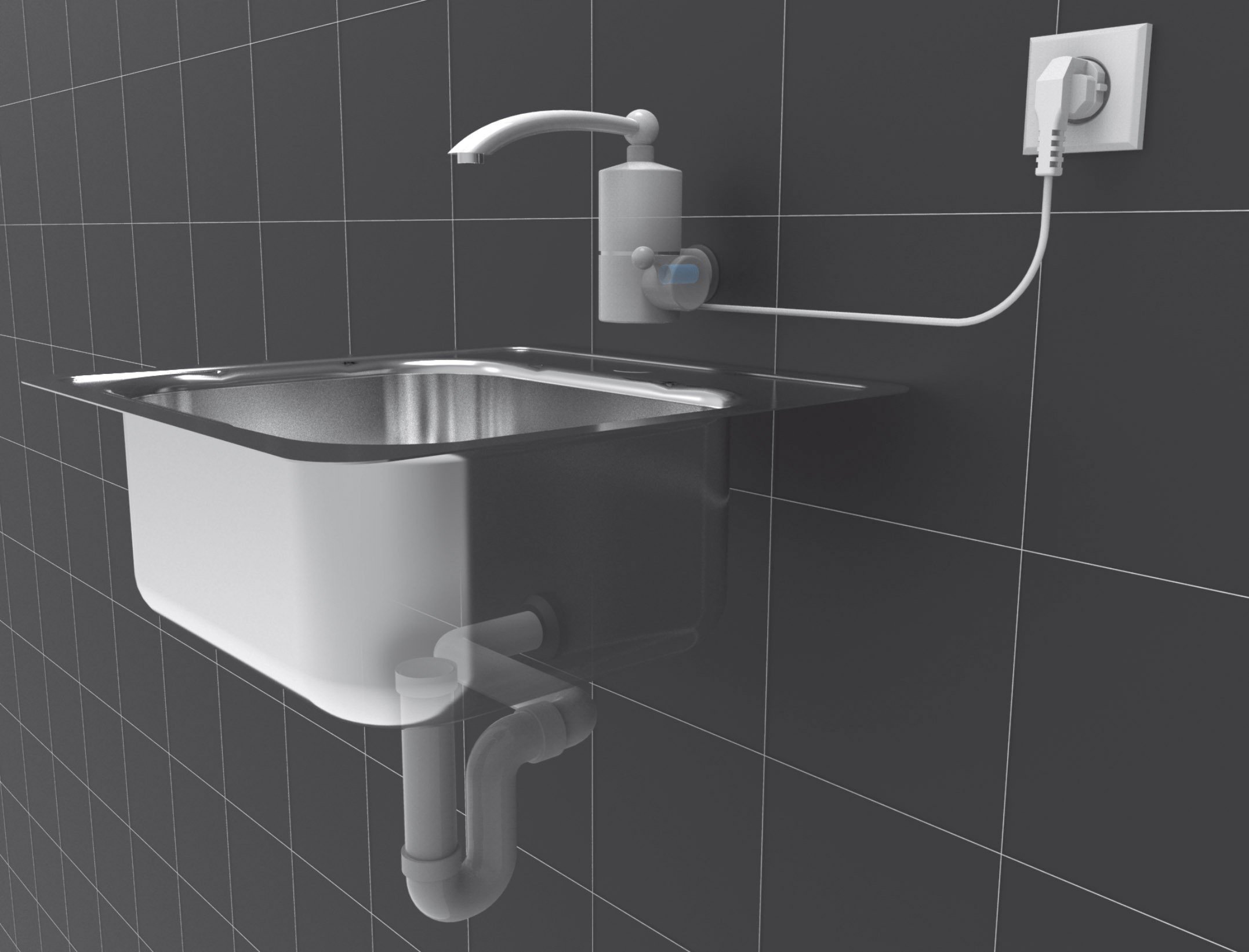 Rubinetto Elettrico Con Scaldabagno Istantaneo FALA – 3,6 KW, 220 V, Montaggio A Parete, Giratore 360° Per Bagno E Campeggio