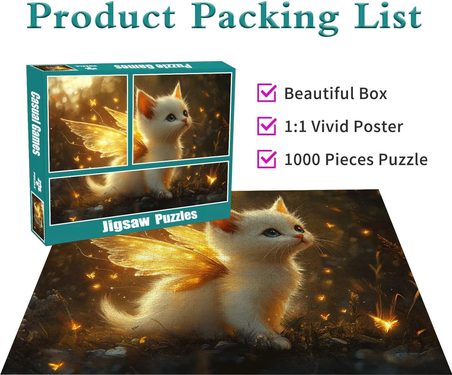 Puzzle Erwachsene 2000 Teile Katze Tier Educa Jigsaw für Kinder ab 8 Jahren Mädchen Jungen, Erwachsene Impossible Klassische Puzzles Schwer, Anspruchsvoll Spielspaß, Als Familienspiel 70x99cm t-672