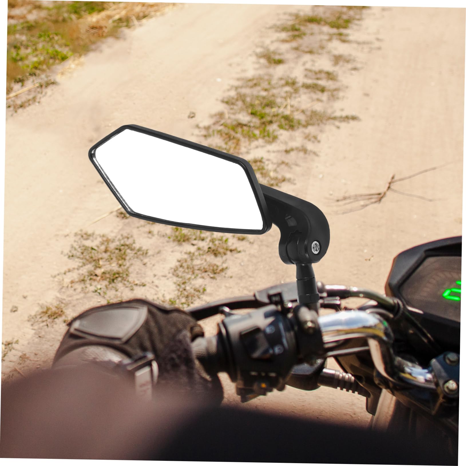 INOOMP Specchietto Retrovisore per Bicicletta Elettrica, 2 Pezzi, Nero, Plastica, Altezza Regolabile, Visione Ampia, Facile Montaggio
