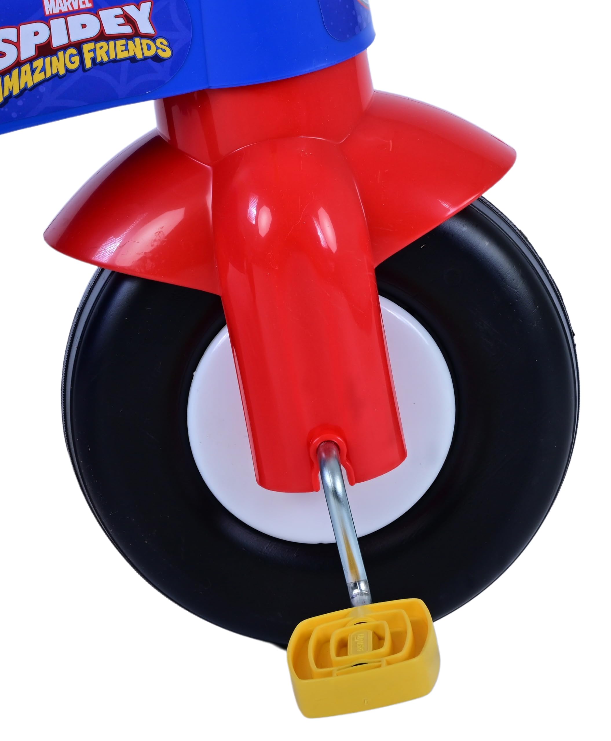 Triciclo primo passi Spidey con cestino e portagiochi per bambini a partire da 1 anno di età