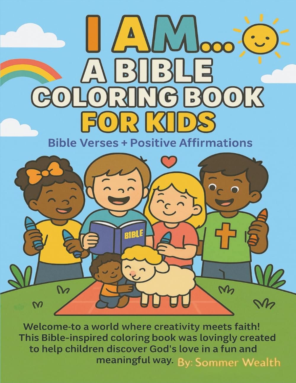 I AM.... A Bible Coloring Book For Kids: Bible Verses & Positive Affirmations